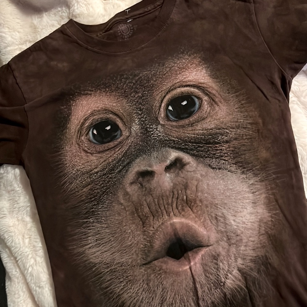 Funny brown monkey tee